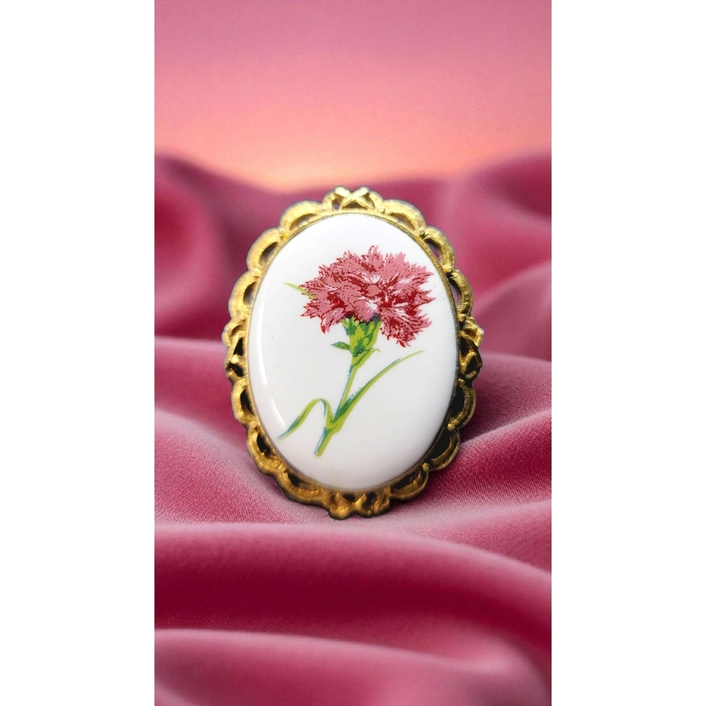 Vintage Avon "Heritage Collection" Floral Porcelain Brooch